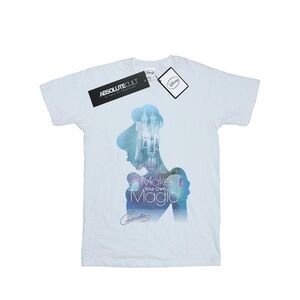 Disney Princess Womens/Ladies Cinderella Filled Silhouette Cotton Boyfriend T-Sh